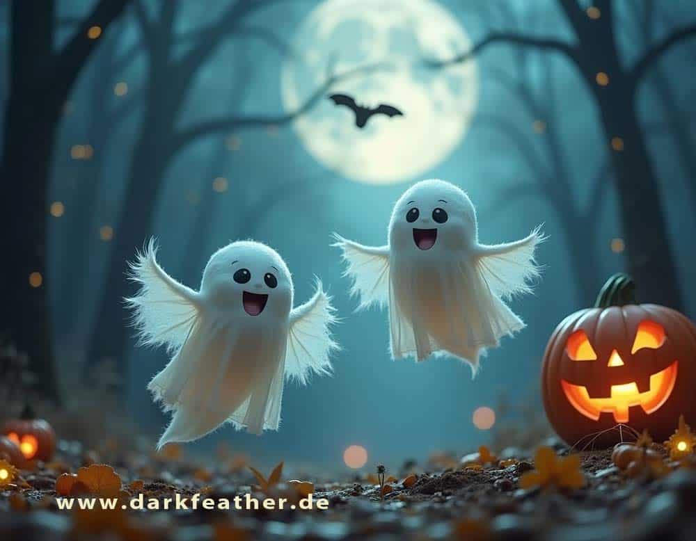 Niedliche Gespenster zu Halloween