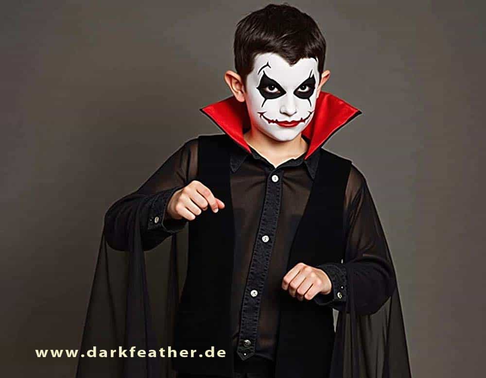 Vampirschminke für Kinder zu Halloween